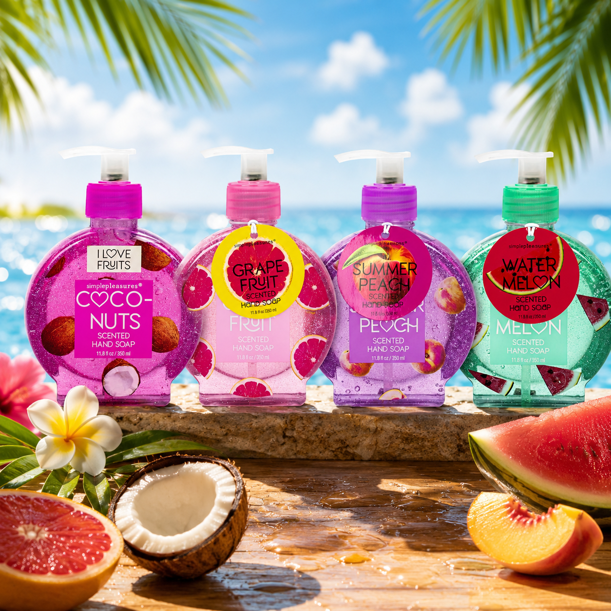 🍉 Distributeur Savon Mains 250 ml – Collection FRUIT FIESTA
