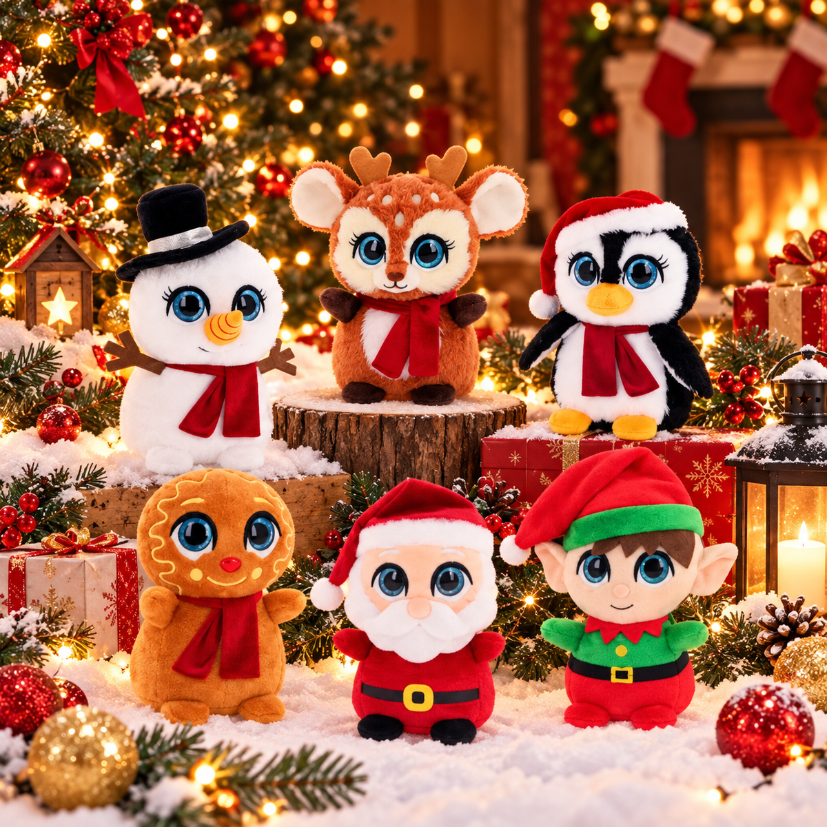 🎄 ADORABLES PELUCHES DE NOËL – 10 CM 🎅✨