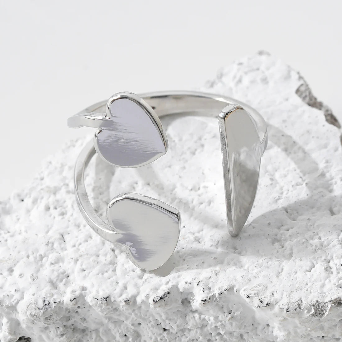 Bague ouverte cœur 🌸