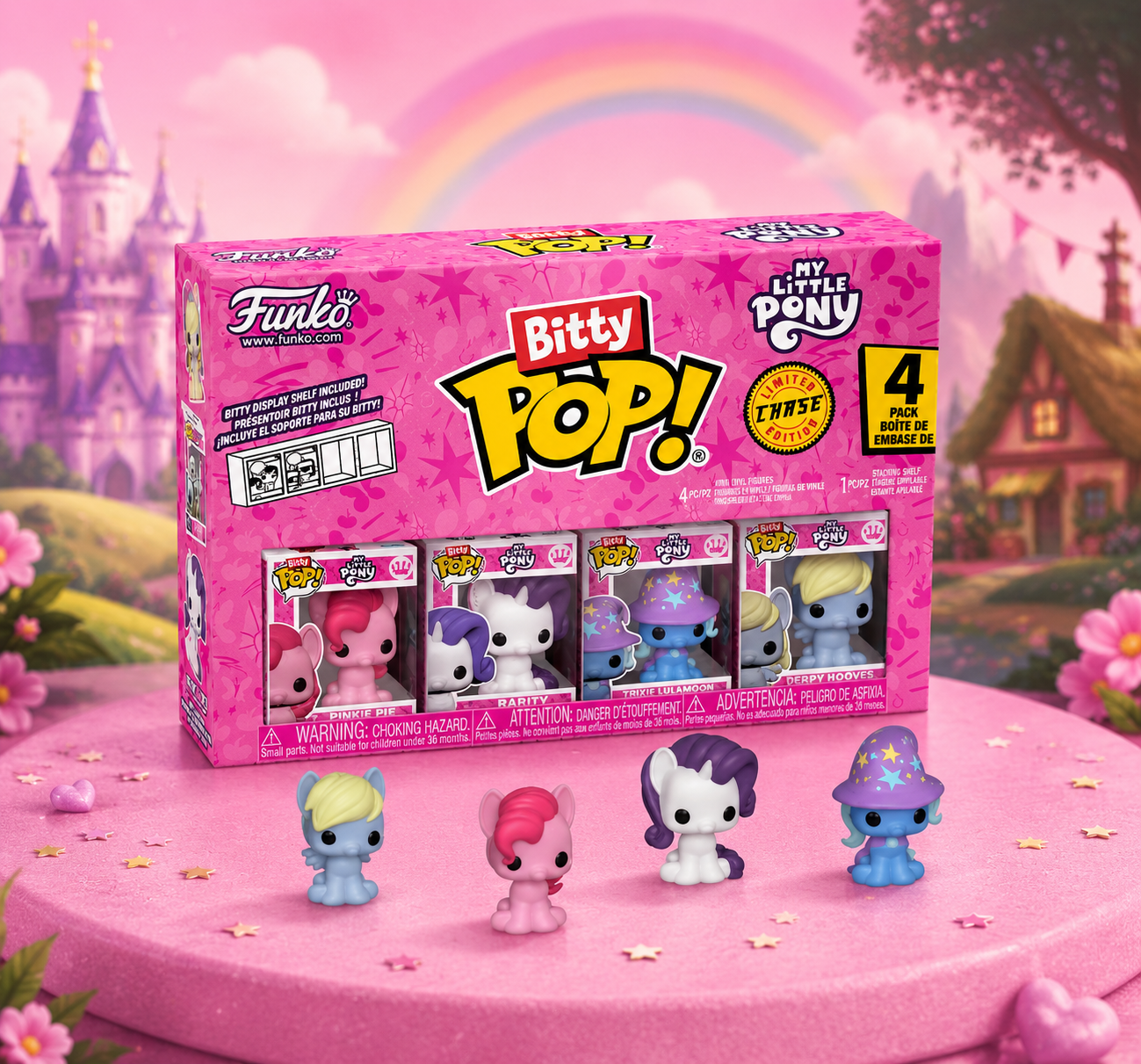 MY LITTLE PONNY - Bitty Pop 4 Pack 2.5cm - Pinkie Pie avec Chase