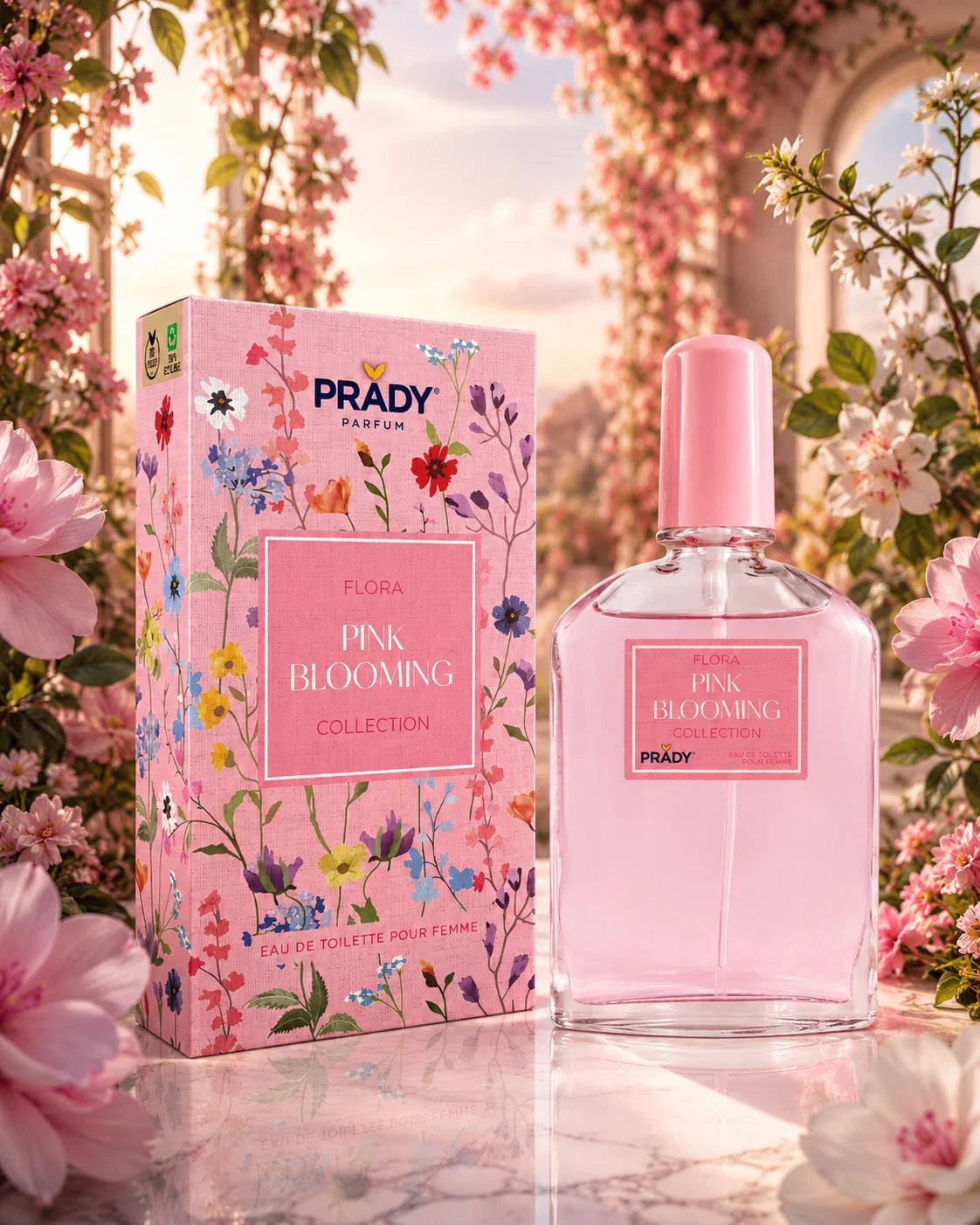 Eau de Parfum Pink Blooming 90ml - Prady 🌸