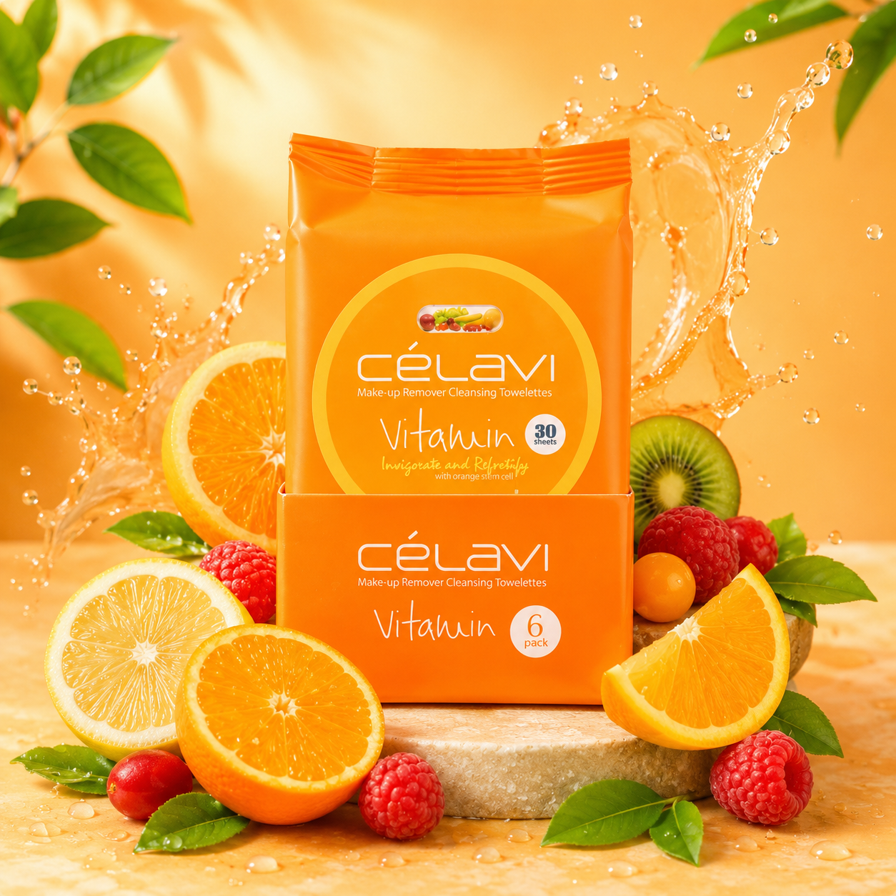 Lingettes démaquillante vitamine C