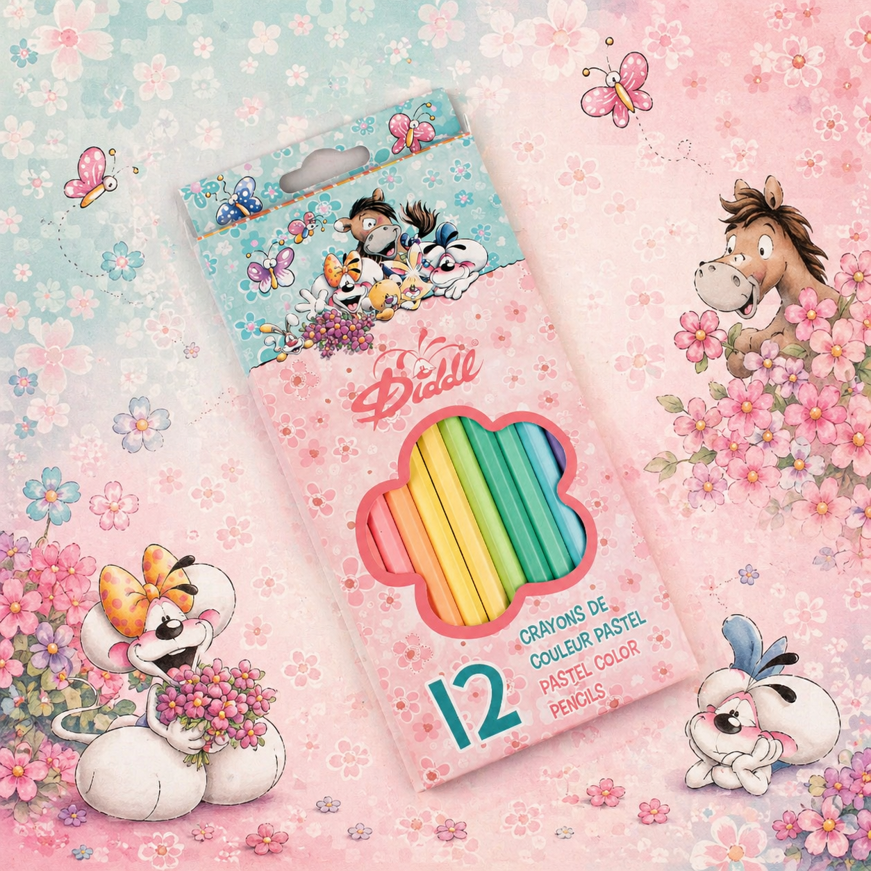 Boite de 12 crayons de couleur - DIDDL (Collection 2) PRÉCOMMANDE ✨
