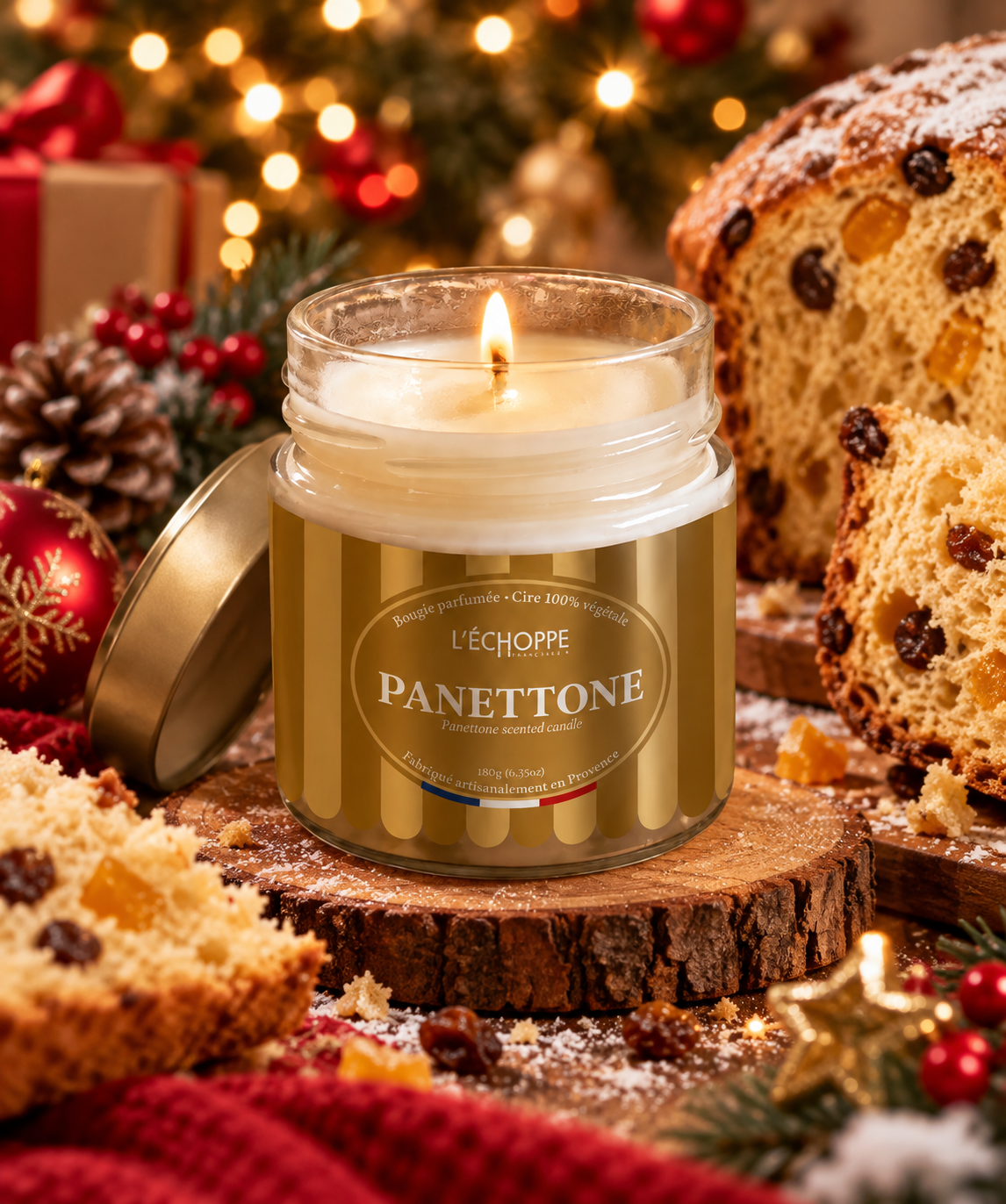 🎄✨ BOUGIE PANETTONE – LA MAGIE DE NOËL À LA MAISON ✨🎄