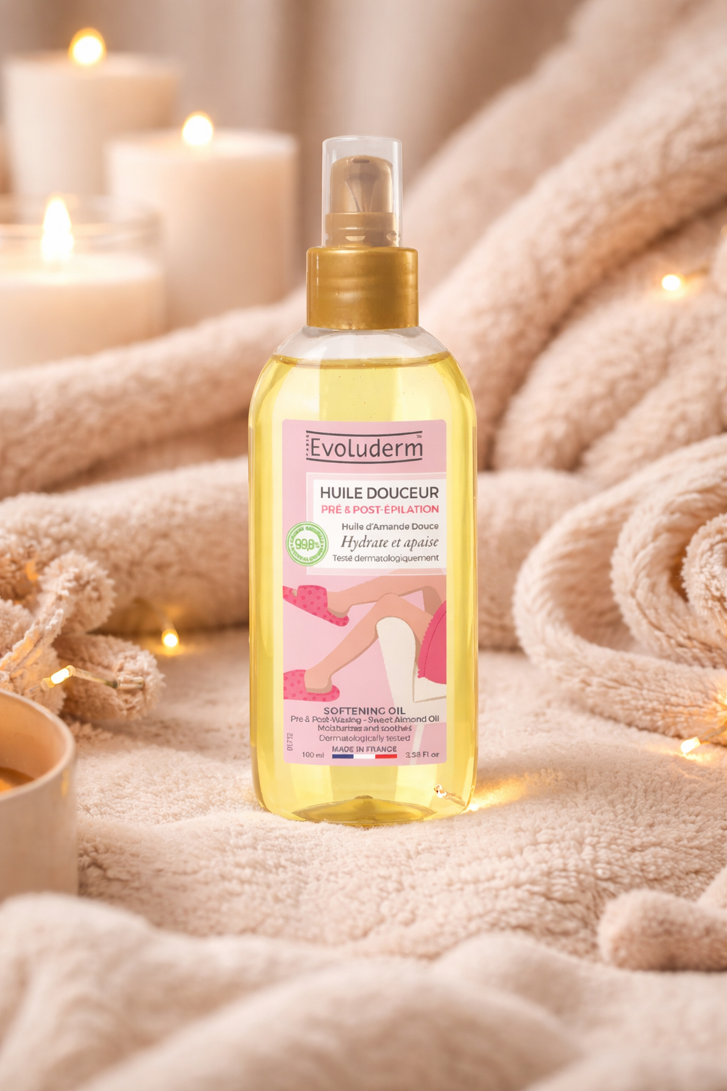 ✨ Huile Douceur Pré & Post-Épilation – Evoluderm ✨