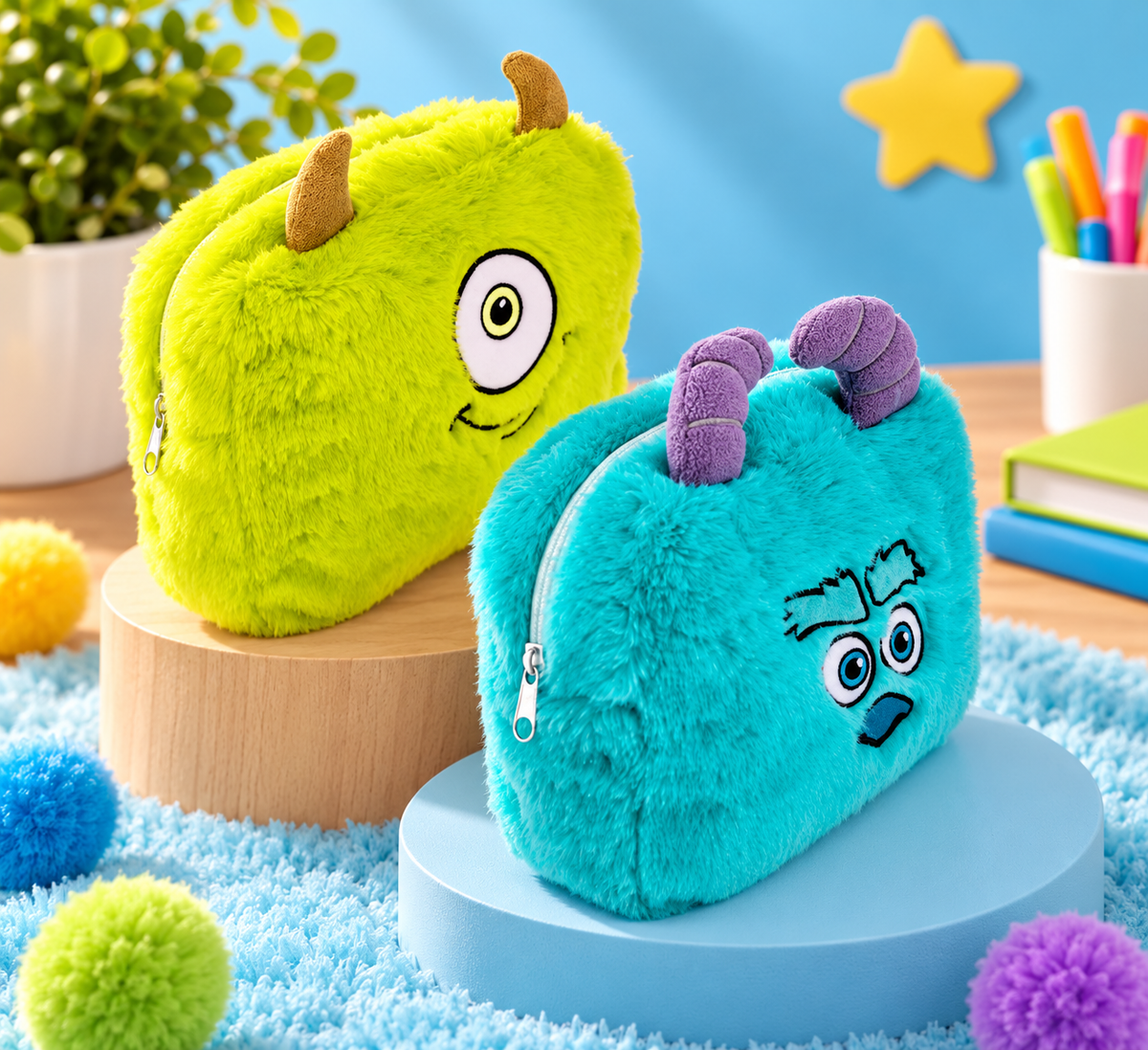 👹💚 TROUSSE MONSTRES & CIE RÉVERSIBLE – 2 EN 1 ! 💙