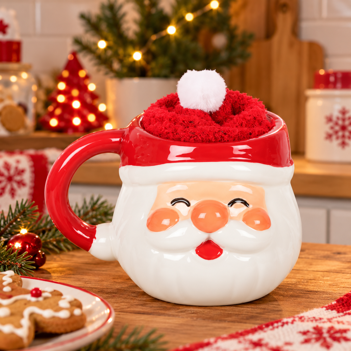 đ
đ COFFRET DE NOĂL â MUG PĂRE NOĂL + CHAUSSETTES DOUILLETTES đâ€ïž