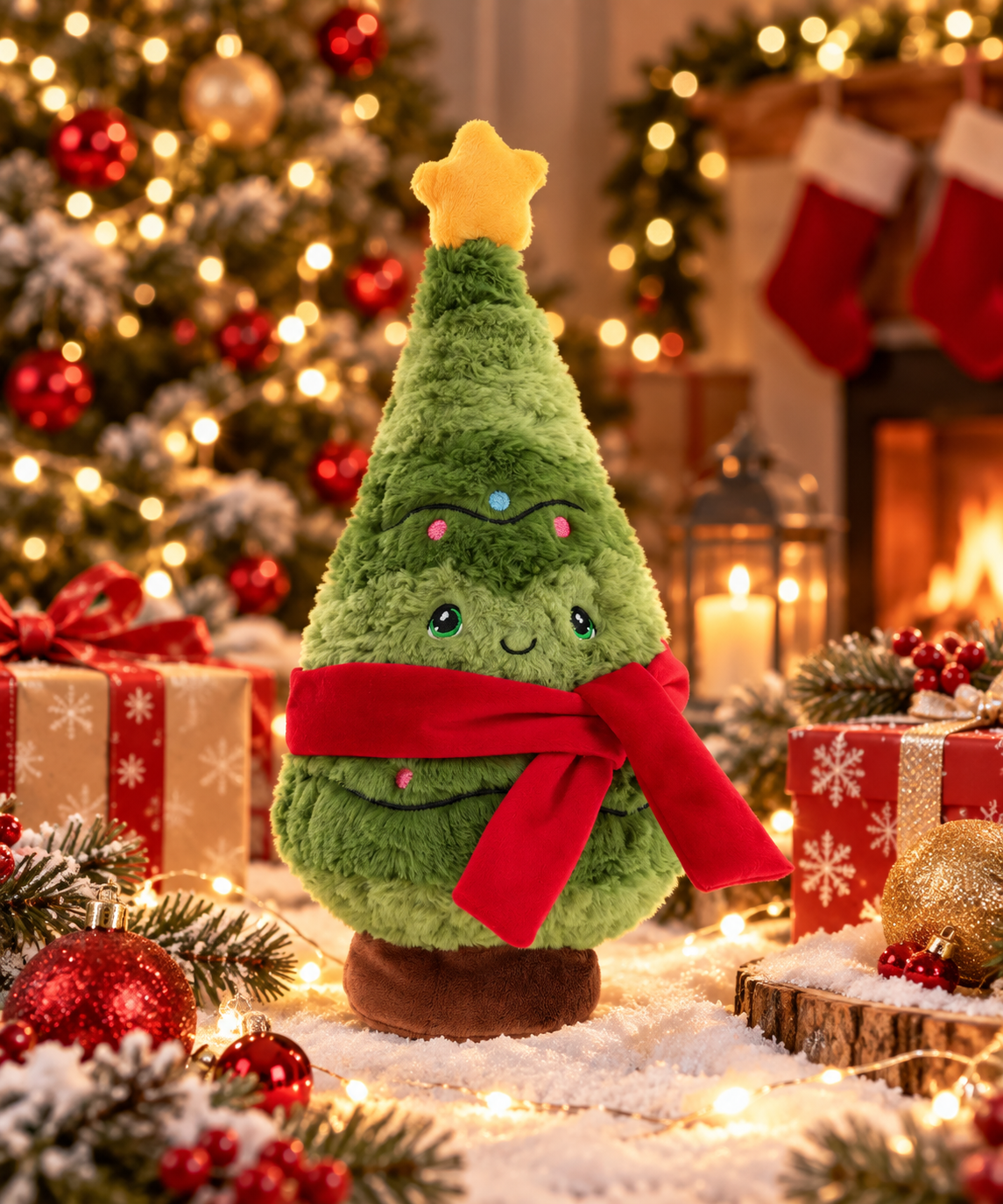 🎄 Peluche Sapin de Noël Kawaii – 25 cm ⭐
