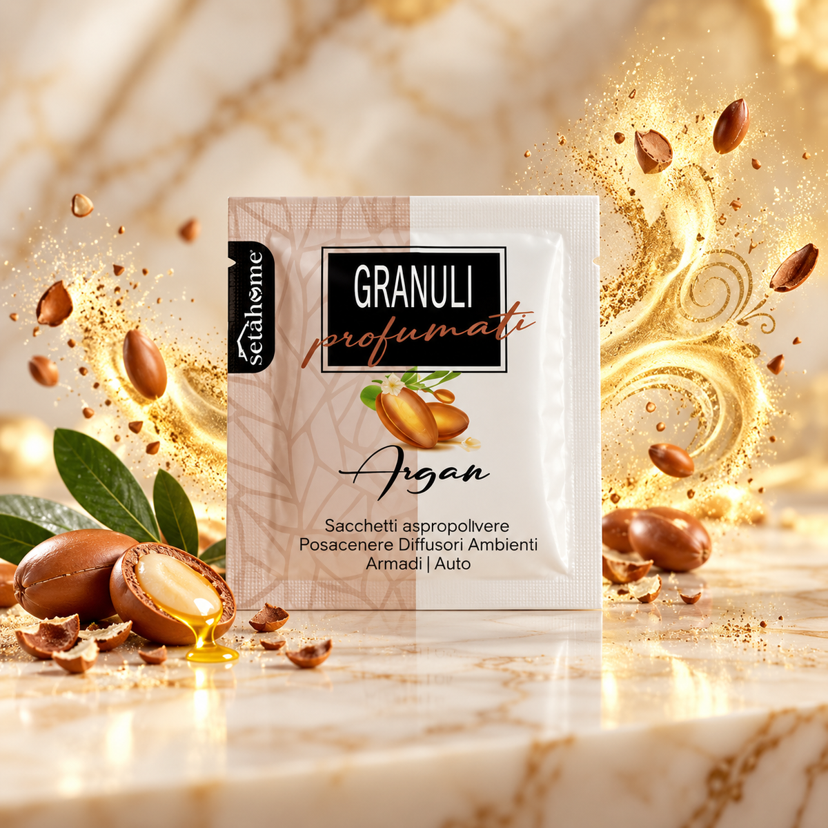 Sachets Parfumés Argan Multi-Usages – Aspirateur, Voiture, Armoire, Ambiance, Cendrier ✨