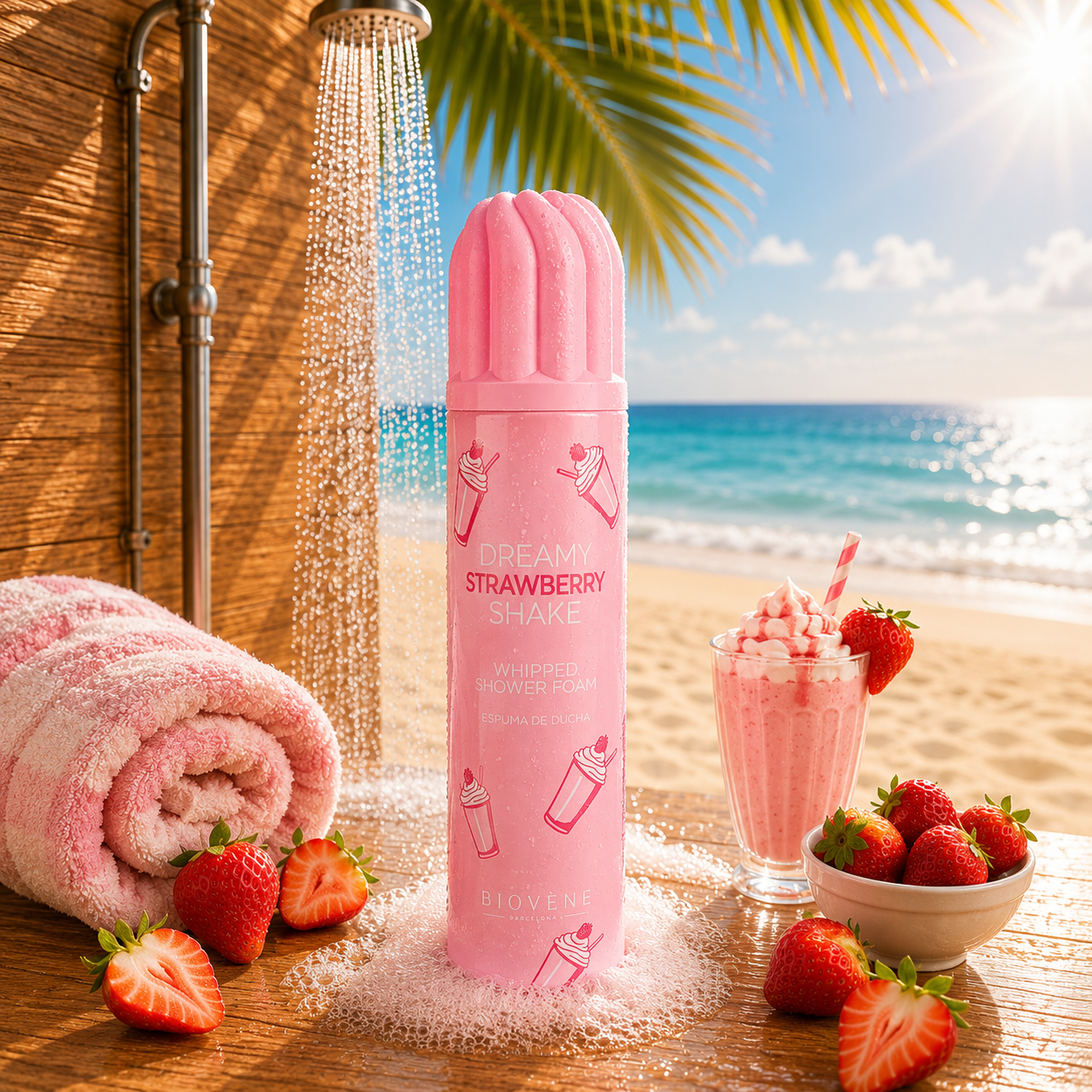 Mousse de douche milkshake fraise 🍓