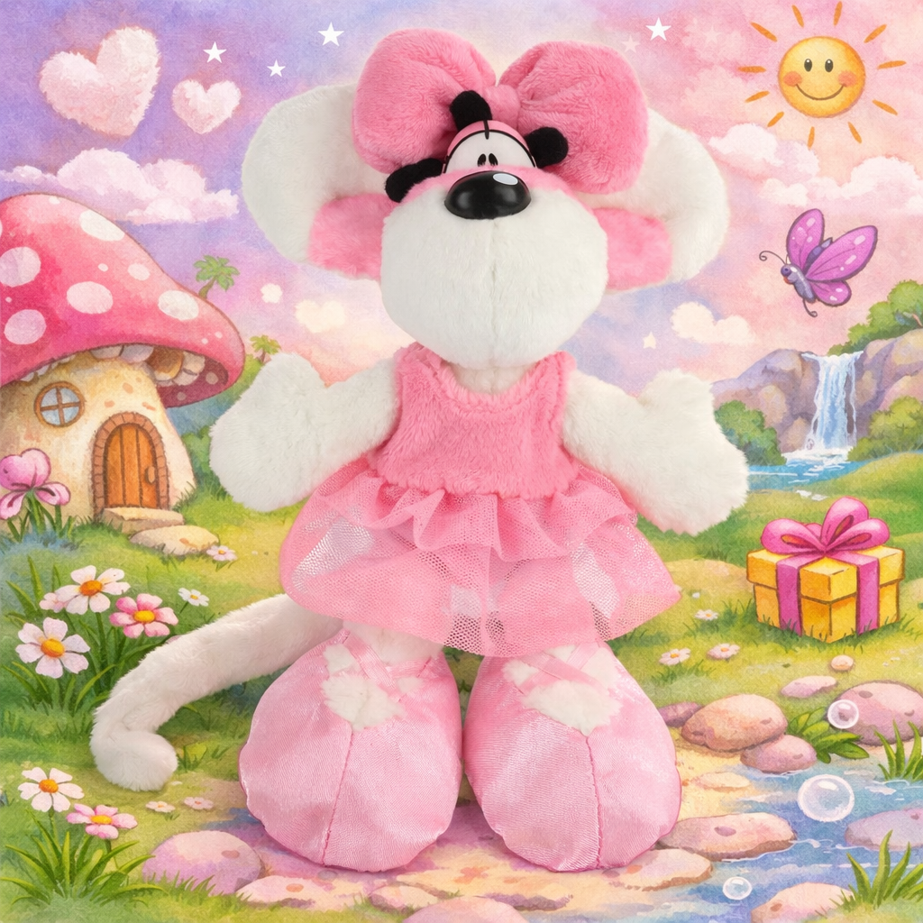 Peluche Diddlina en robe ballerina – 20 cm 🩷