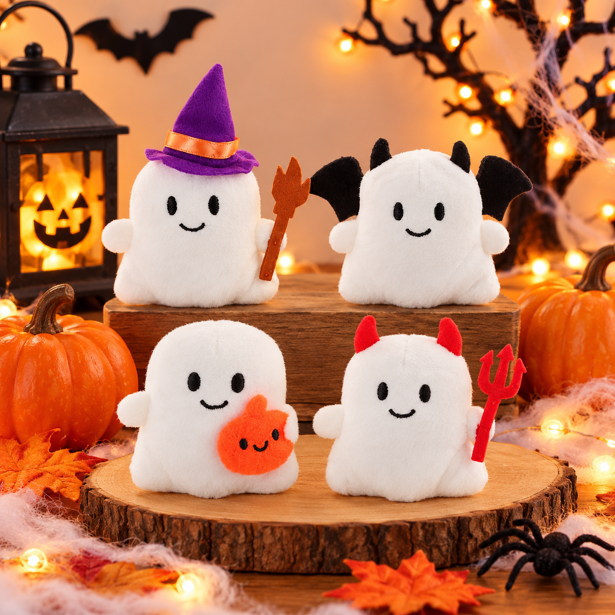 👻 PELUCHE FANTÔME HALLOWEEN – 7 CM 🎃