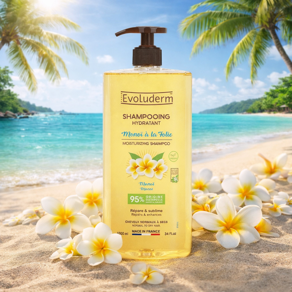 ✨ Shampooing Hydratant Monoï à la Folie – Evoluderm ✨