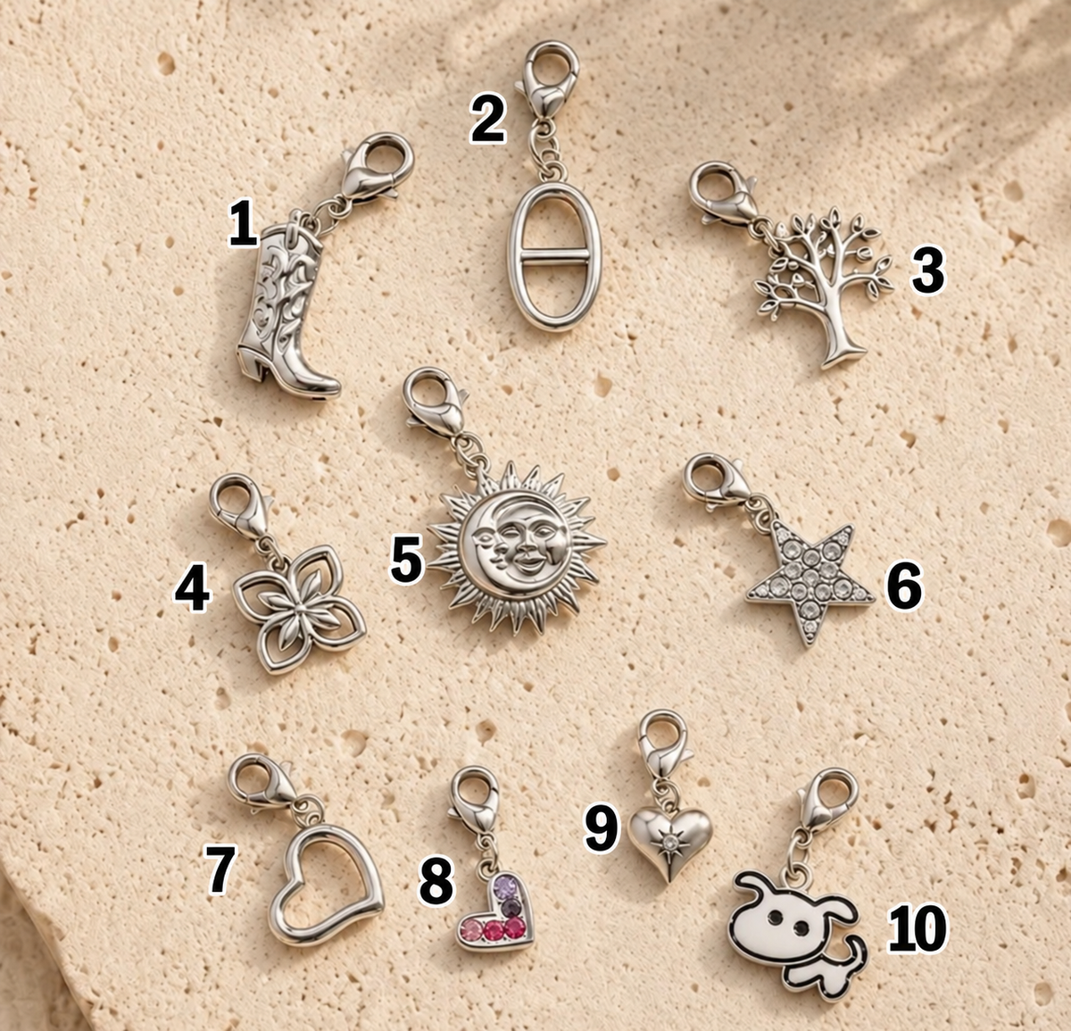 Charm pour bijoux personnalisable argenté ✨