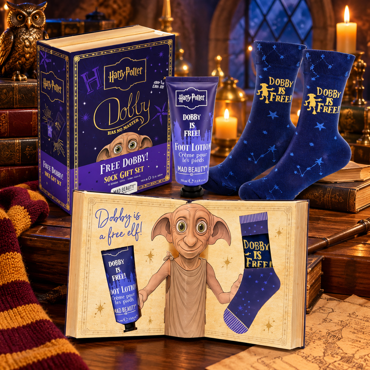 ✨ Coffret Harry Potter Dobby – Chaussettes & Soin des pieds 🧦