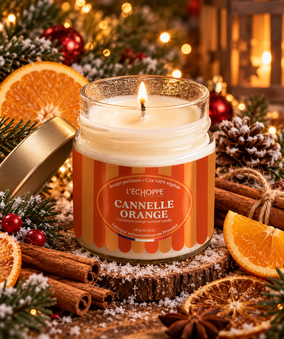 Bougie Cannelle orange đ