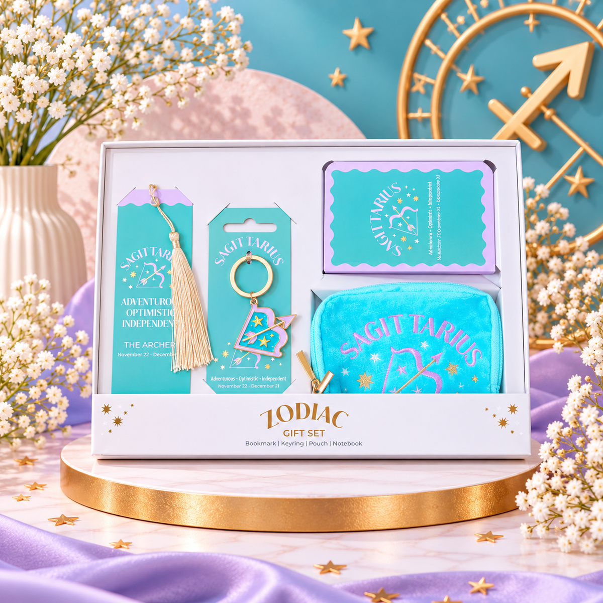 ✨♐ COFFRET CADEAU SAGITTAIRE – ZODIAC GIFT SET 💜