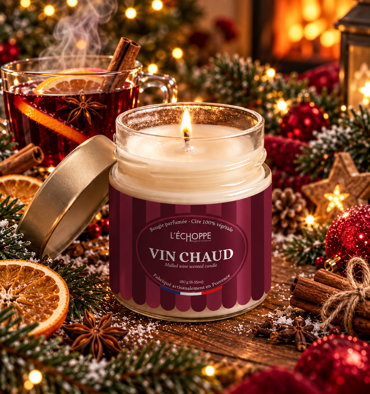 🍷🎄 BOUGIE VIN CHAUD | ÉDITION NOËL ✨