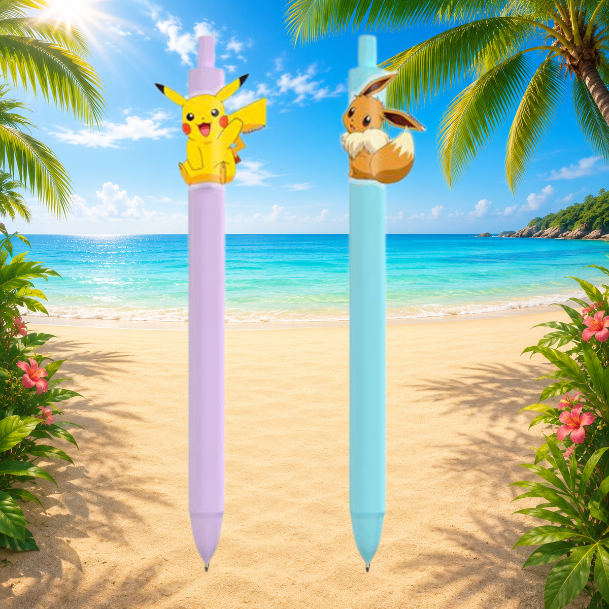 🖊️ Set de 2 stylos Pokémon – Pikachu & Évoli