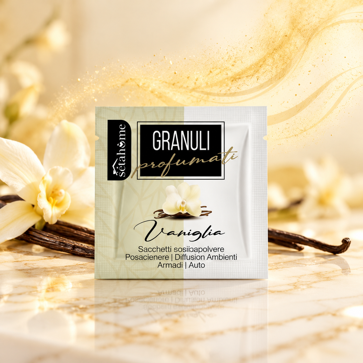 Sachets Parfumés Vanille Multi-Usages – Aspirateur, Voiture, Armoire, Ambiance, Cendrier ✨