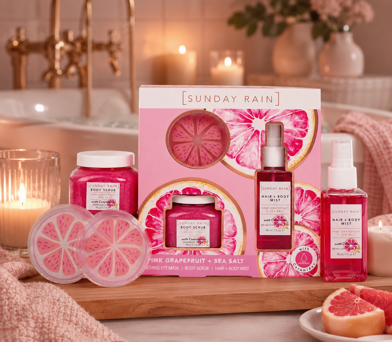 Coffret trio pamplemousse rose 🩷