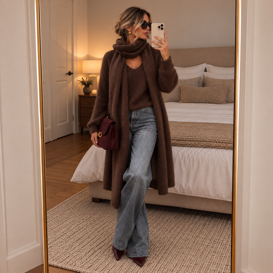 Pull avec écharpe Camille ✨