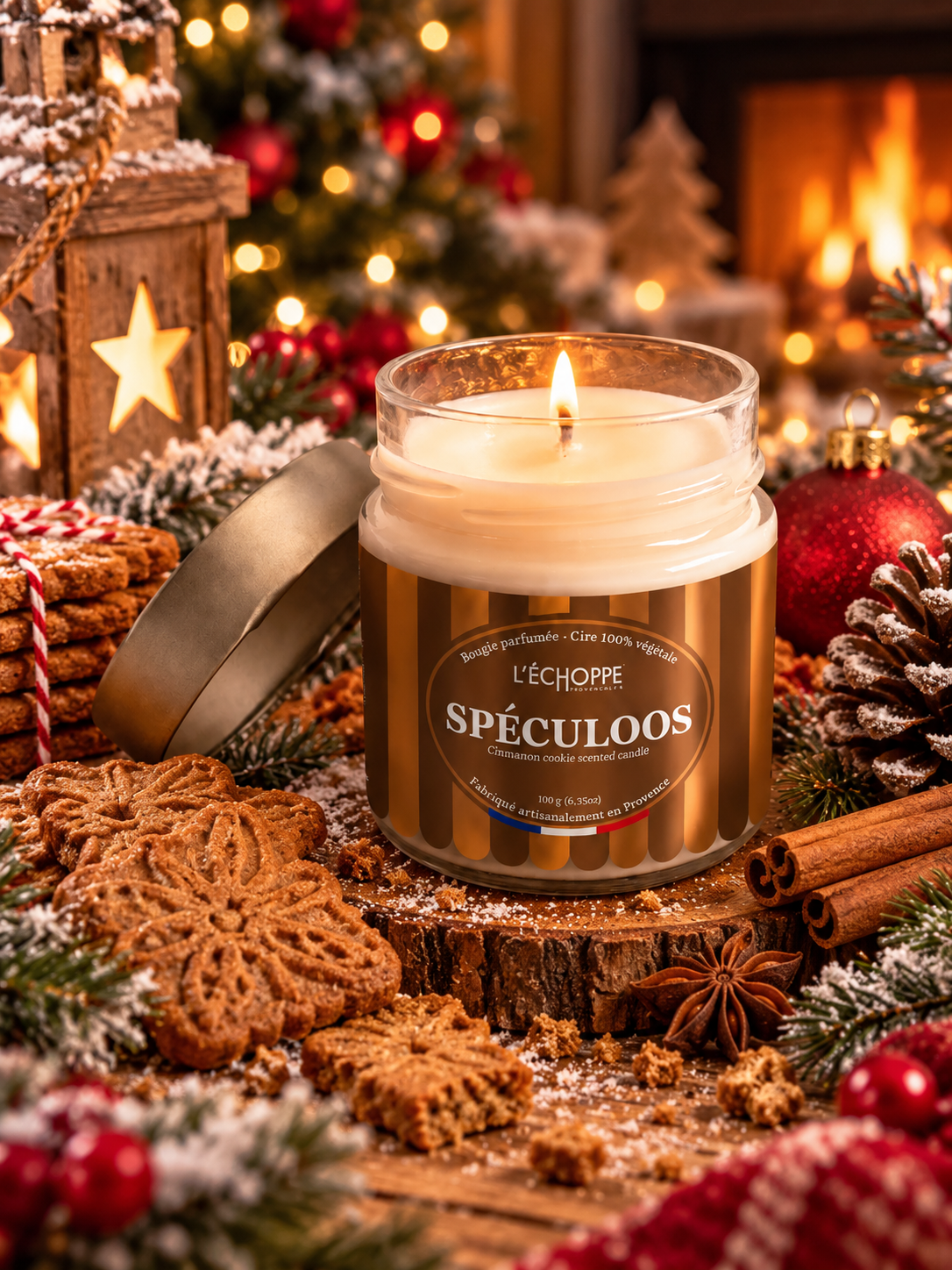 🎄 BOUGIE SPÉCULOOS – ÉDITION NOËL 🍪✨