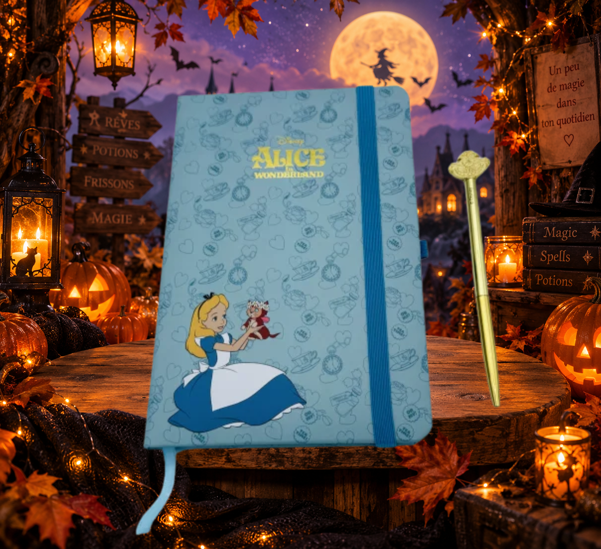 ALICE AUX PAYS DES MERVEILLES - Pack Premium Notebook A5 + Stylo-Bille