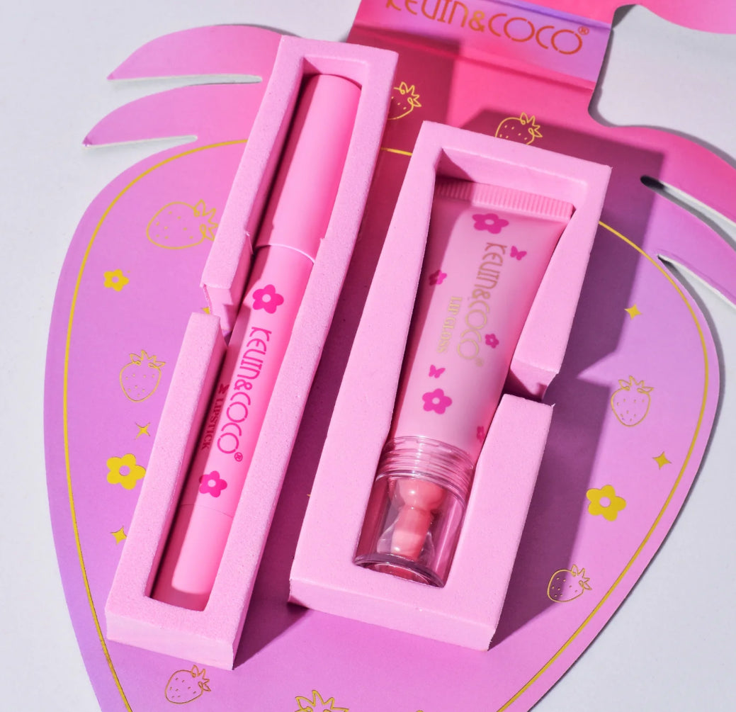 KIT DE BRILLANT À LÈVRES STRAWBERRY KISS