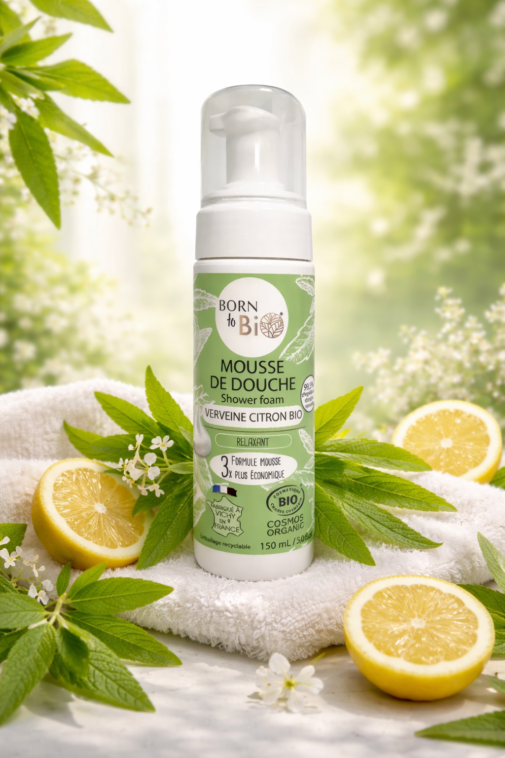 🌿 Mousse de Douche Verveine Citron Bio