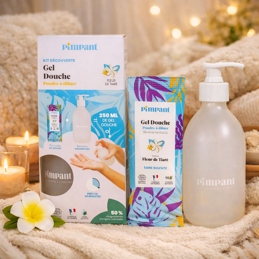Kit Découverte Gel Douche Tiaré en Poudre à Diluer 💙