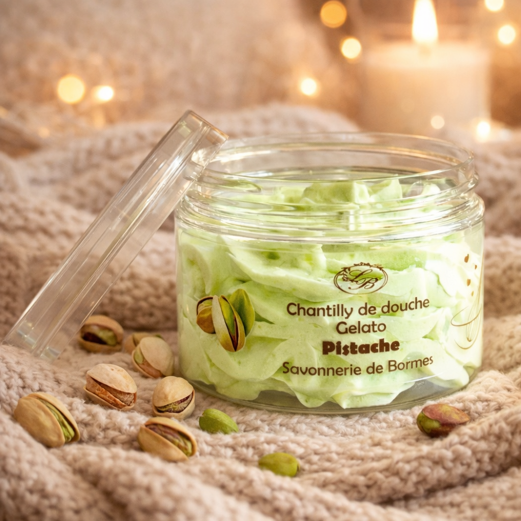 Chantilly de douche et bain pistache 💚