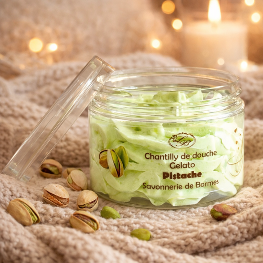 Chantilly de douche et bain pistache 💚