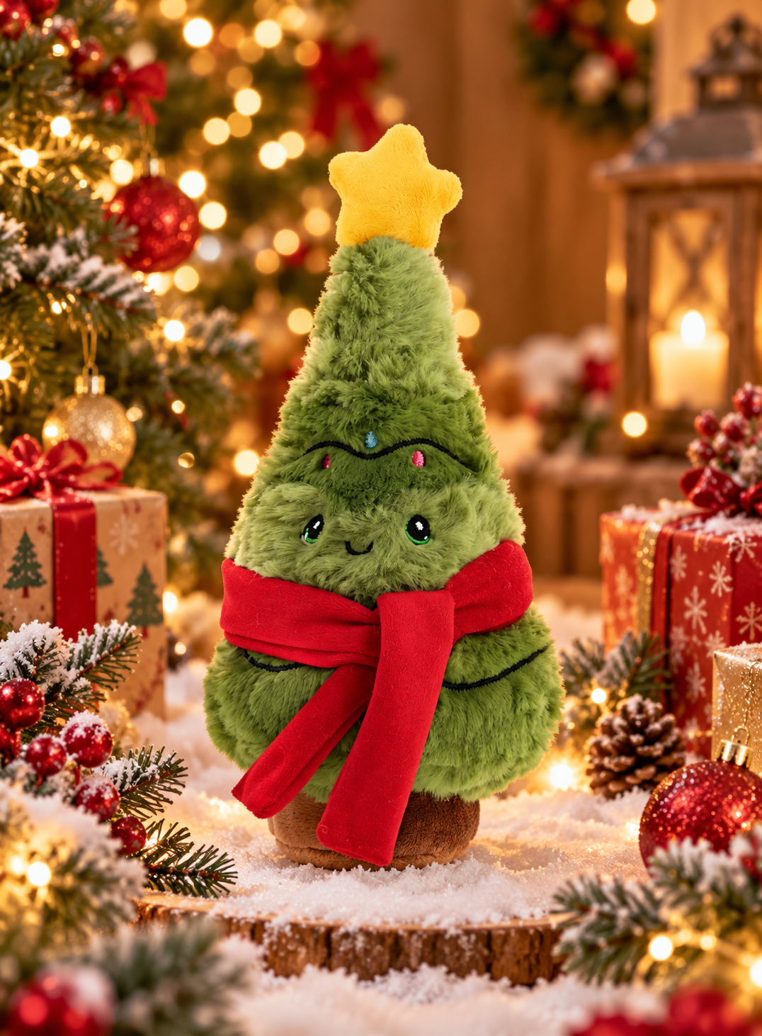 🎄 PELUCHE SAPIN DE NOËL – 16 CM 🎄