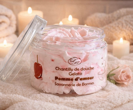 Chantilly de douche et bain 100 g Pomme d’amour ❤️