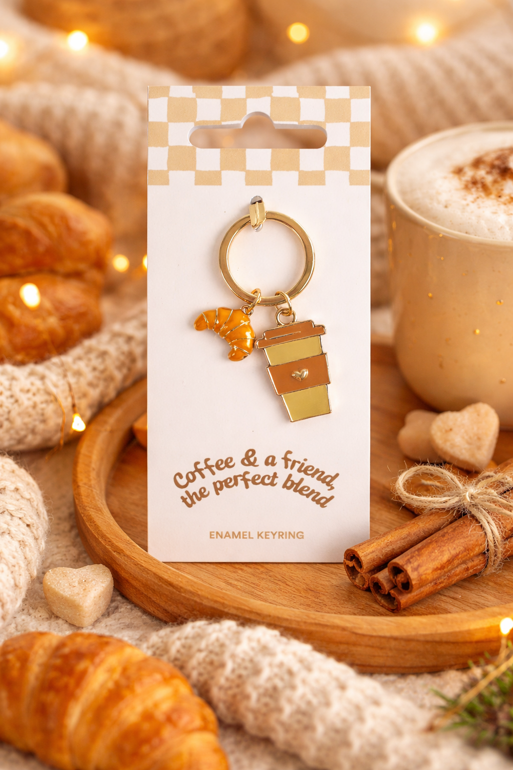 Porte clés gourmand latte 🍪
