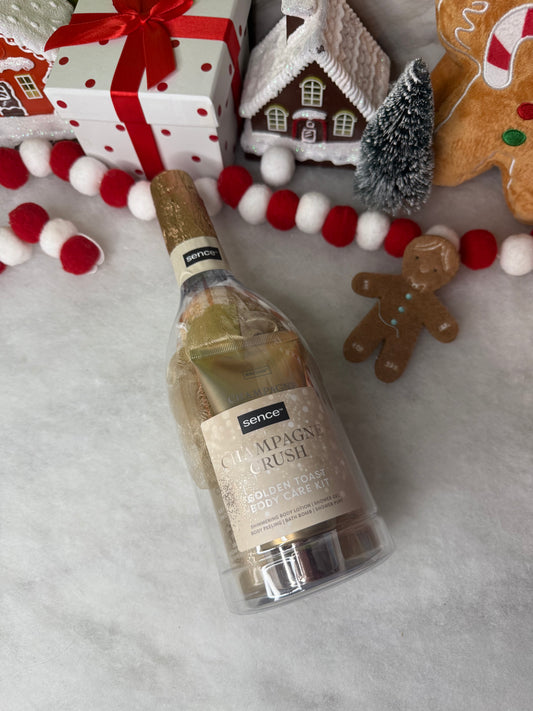 Coffret cadeau 5 pièces bain bouteilles de champagne Night Luxe