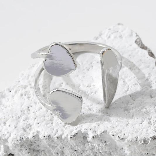 Bague ouverte cœur 🌸