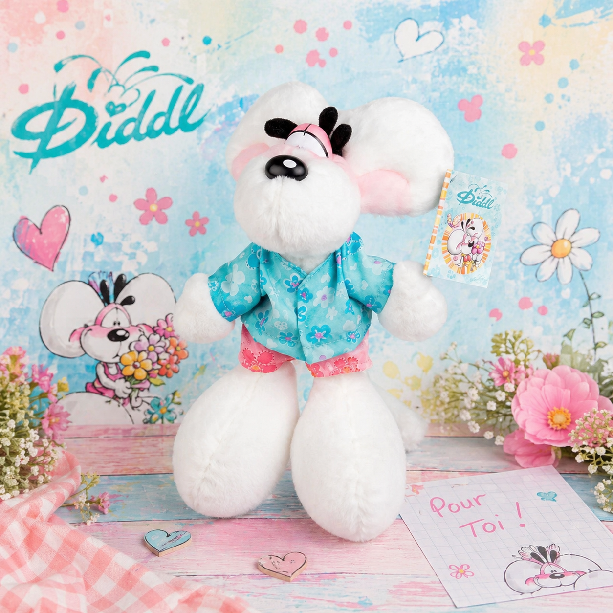 Peluche Diddl tenue Summer 20 cm 🌸 PRÉCOMMANDE