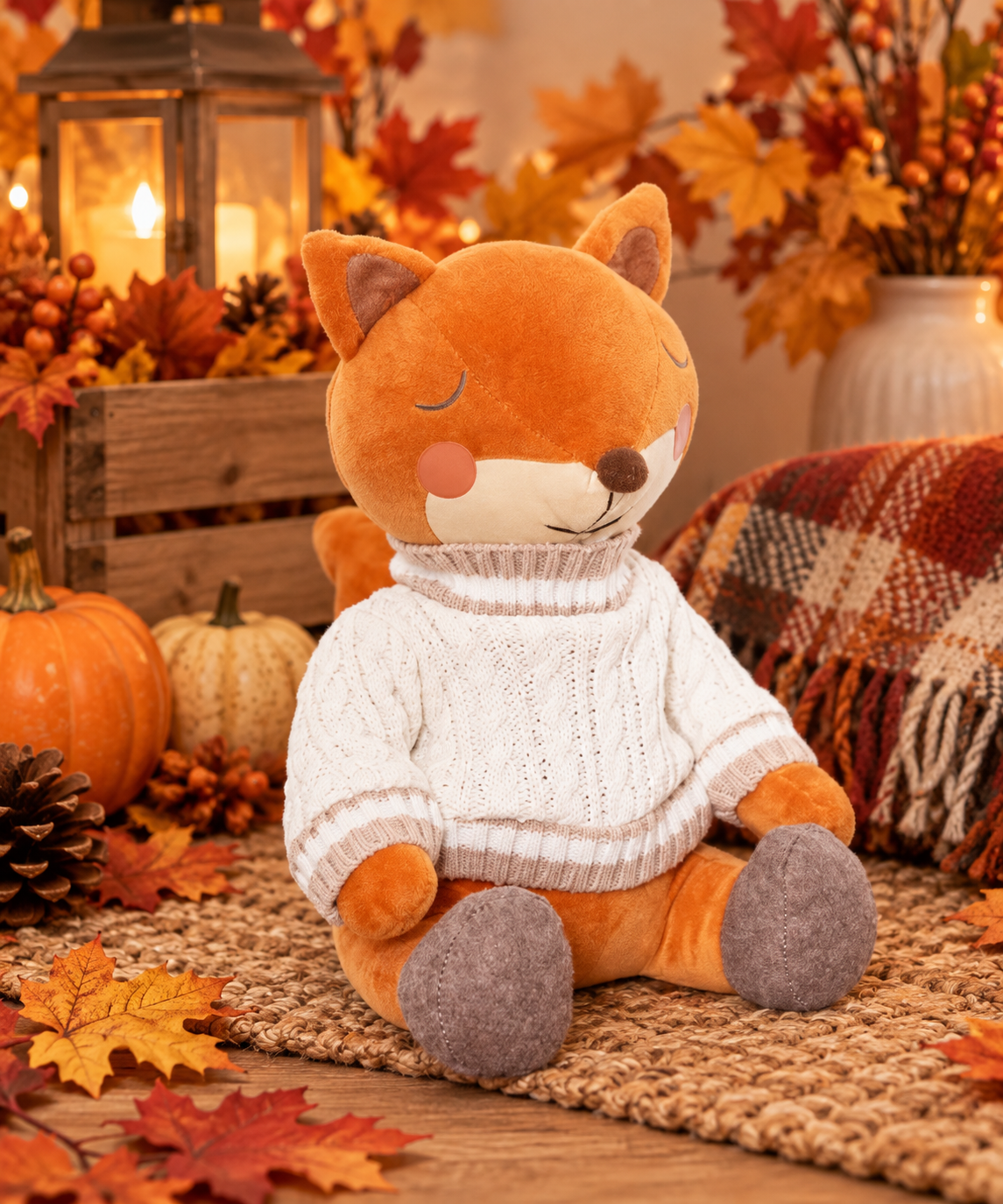 🍂 Butoir de porte Renard – Douceur & charme d’automne