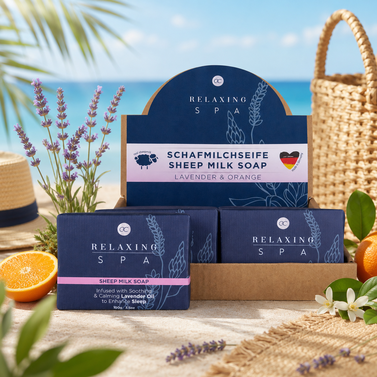 🌿 Savon au Lait de chèvre  – Lavande & Orange | Relaxing Spa