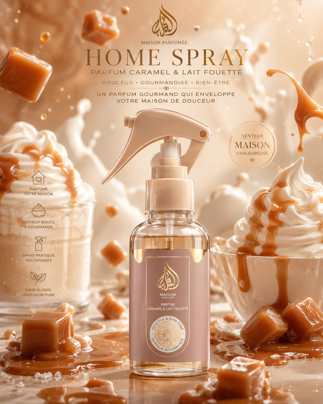 Air Freshener Maison & Tissu Parfum Gourmand 120ml - D'Donna ✨