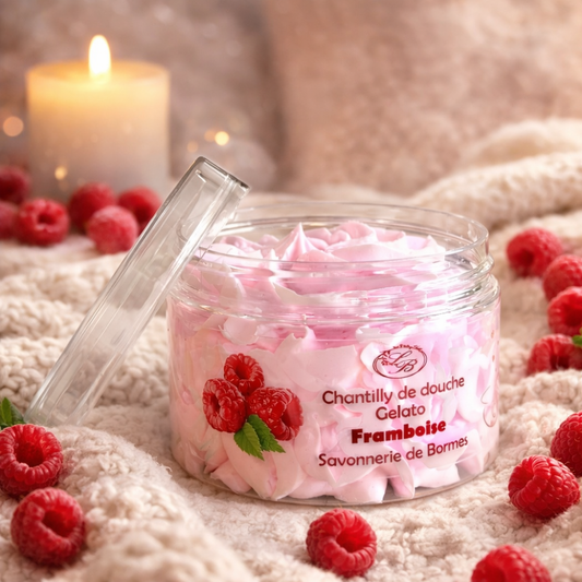 Chantilly de douche et bain framboise 🩷