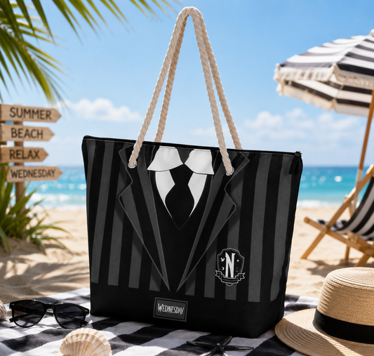 Sac de plage Mercredi Addams ✨