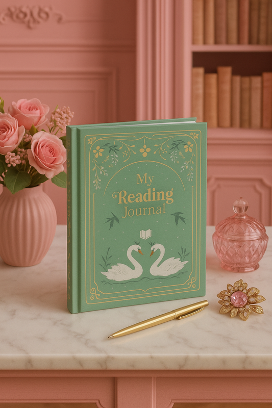 Mon Journal de Lecture – Vert Pastel & Dorures A5 🌸