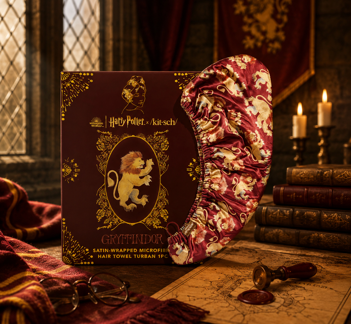 Serviette cheveux satinée Harry Potter 🪄