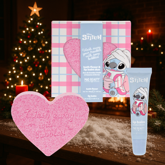 Coffret baume à lèvres et bombe de bain Stitch Pampers 🎄