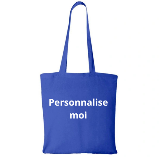 Personnalise ton TOTE BAG bleu saphir