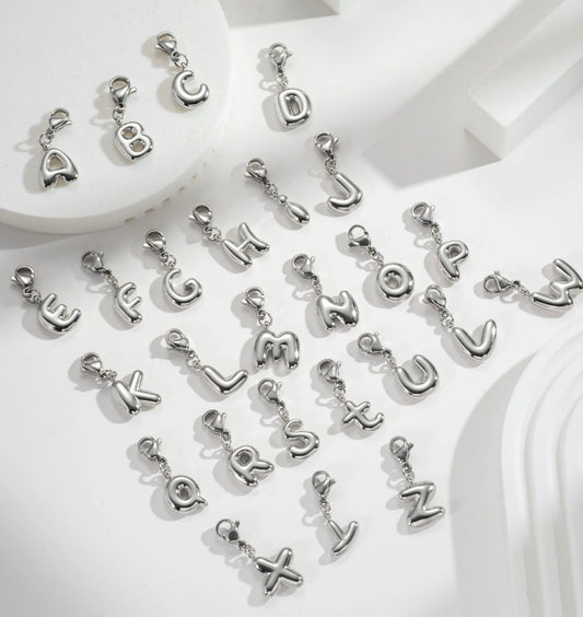 Charms Alphabet Acier Inoxydable argenté ✨