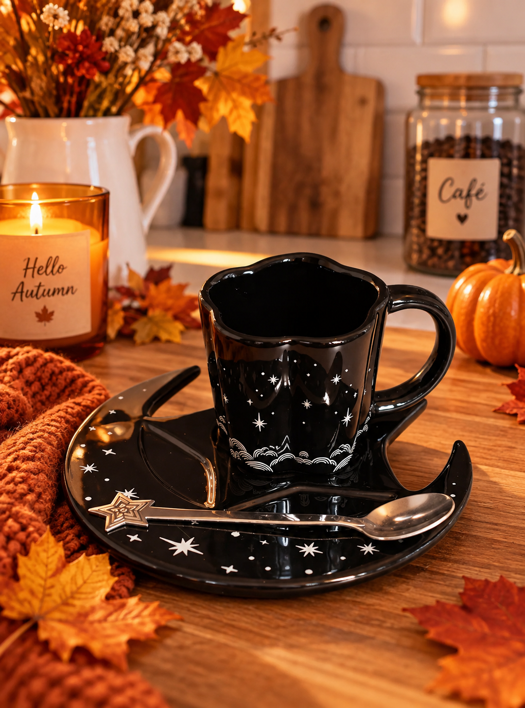 ✨ Tasse Lune & Étoiles – Ambiance céleste 🌙